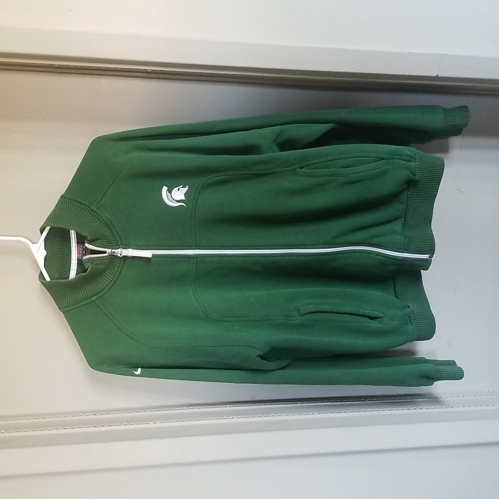 Nike Michigan State Full Zip Sweatshirt Medium Green